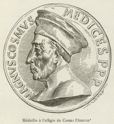 Medaile s podobiznou Cosma staršího (rytina) od French School