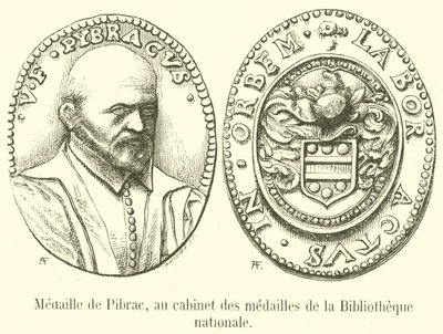 Medaile Pibrac, v kabinetu medailí Národní knihovny (rytina) od French School
