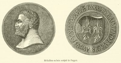 Fuggerův vyřezávaný dřevěný medailon (rytina) od French School