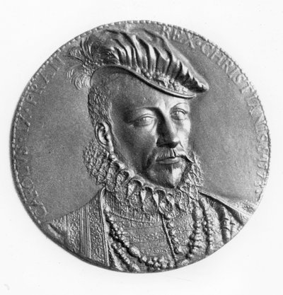 Medailon Karla IX., francouzského krále (bronz) od French School