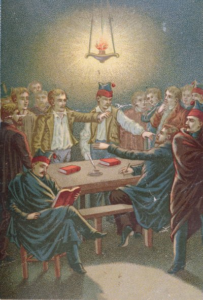 Setkání karbonářů, kolem 1815-30 od French School