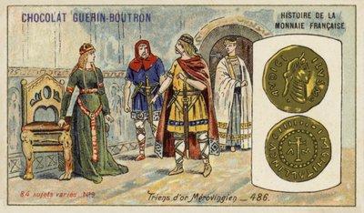 Merovejské zlaté trieny, 486 (chromolitho) od French School