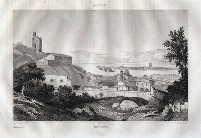 Messina - Messina - Sicilia - Sicilie - Sicilie - Rytina z „“Itálie malebné“ - Historická a popisná malba Itálie“ od M. de Norvinse, Ch. Nodier 1834-1836. od French School