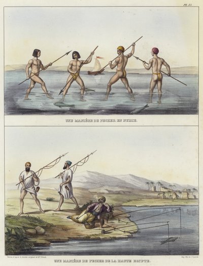 Metody rybolovu v Núbii a Egyptě od French School