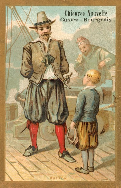 Michiel de Ruyter , holandský admirál (chromolitho) od French School