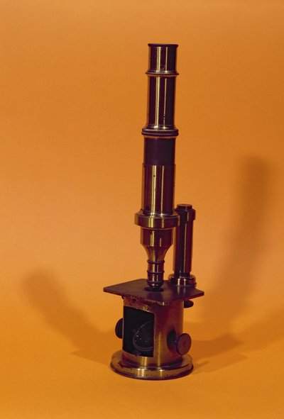 Mikroskop patřící Louisi Pasteurovi (1811-95) (kov) od French School