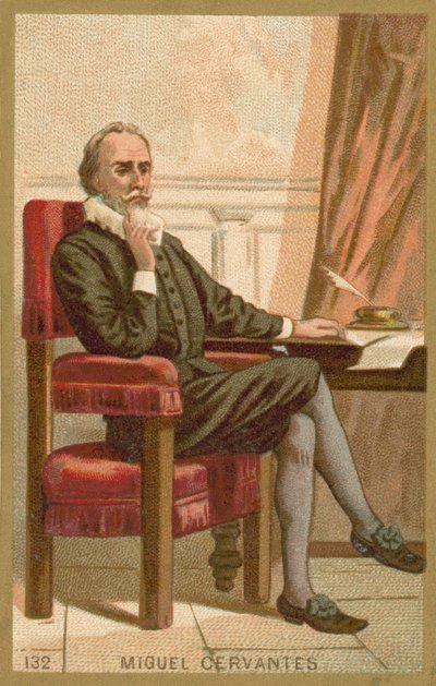 Miguel de Cervantes , španělský prozaik, básník a dramatik od French School