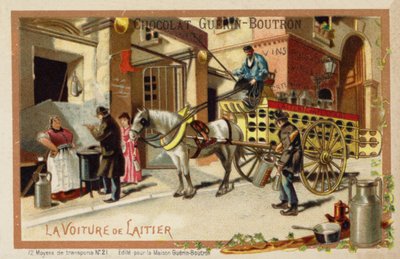 Mlékařský vůz (chromolitho) od French School