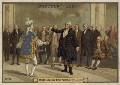 Mirabeau na Národním shromáždění, 23. června 1789 od French School