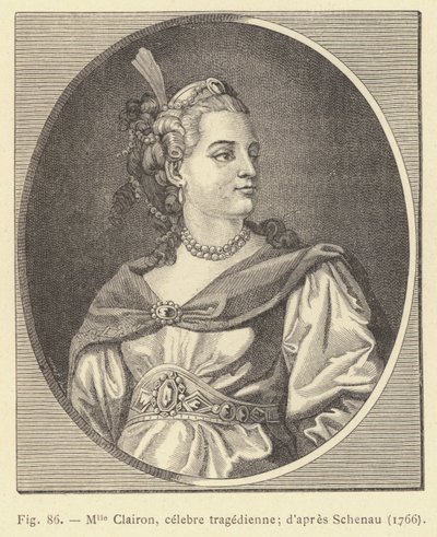 Slečna Clairon, slavná tragédie, podle Schenau od French School