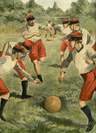 Moderní sport v armádě: fotbal. Vytvoření vojenského fotbalového mistrovství v ragby. První zápas se hrál v Bois de Boulogne, na trávníku Bagatelle, s týmy Regimental Athletic Sport Valmy a Association regimental de C od French School