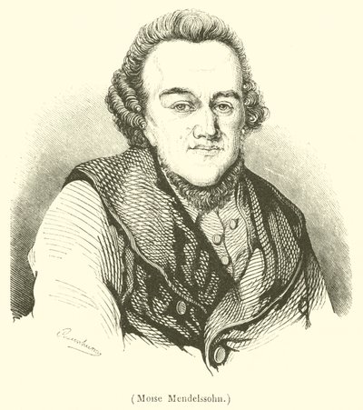 Moise Mendelssohn (rytina) od French School