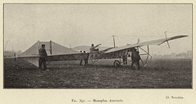 Monoplan Antoinette (rytina) od French School