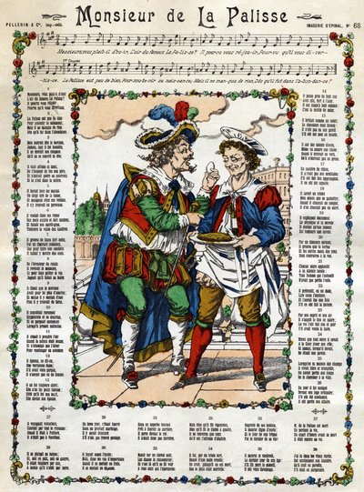 Monsieur de la Palisse. Obrázek Epinal z 19. století od French School