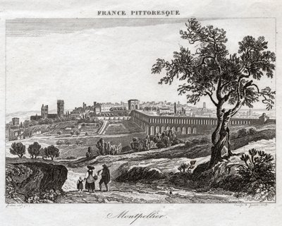 Montpellier. (rytina, cca 1850) od French School