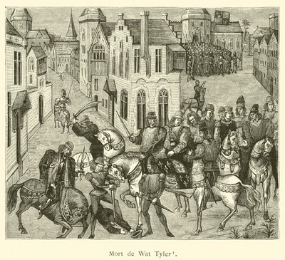 Mort de Wat Tyler (rytina) od French School