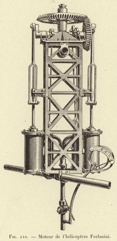 Forlanini Helicopter Engine (rytina) od French School