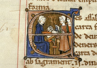 Ms.41 f.82v Placení daní, od Livre Juratiore dAgen od French School