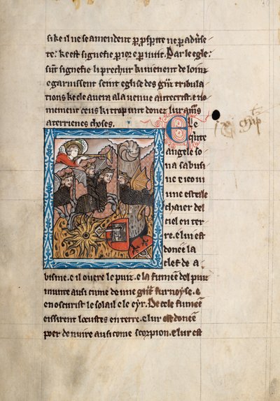 Ms65 f30r, Komentář k Apokalypse svatého Jana, konec 13. století (pero, inkoust a tempera na pergamenu) od French School