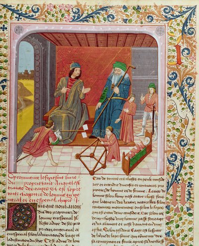 Ms.Fr.218 Šest věků člověka z Des Proprietez des Choses od Bartholomea Anglicuse od French School