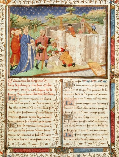 Ms 1015 fol.1 Ilustrace z Vlády králů a princů od French School