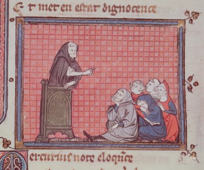 Ms 1044 fol.67 Kázání z Ovide Moralise napsal Chretien Legouais od French School