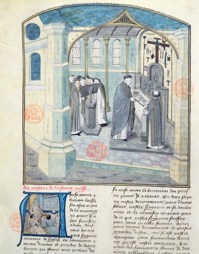 Ms 1560 Tajemství mše svaté, z Fleur des Histoires od French School