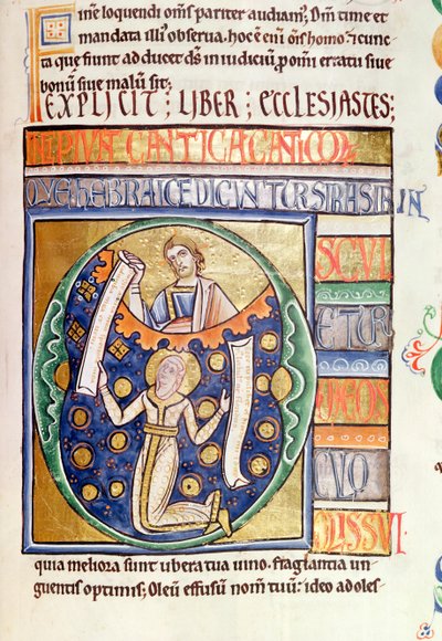 Ms 1 fol. 235 Kniha Kazatel, ze Souvigny Bible od French School