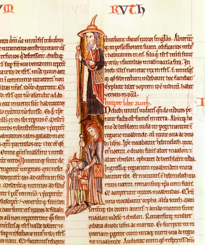 Ms 21 fol. 97 Ruth a Boaz, z Bible od French School