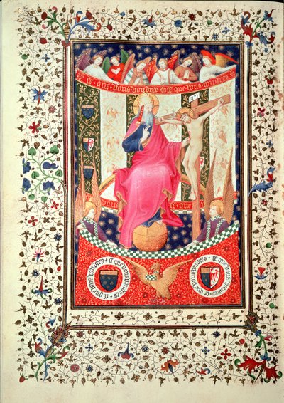 Ms 2 f.18v The Trinity, z Boucicaut Hours, c.1410 od French School