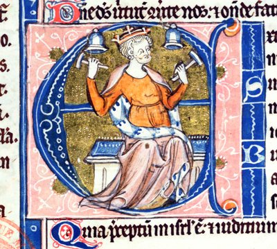 Ms 34 Historická iniciála A z latinské bible od French School