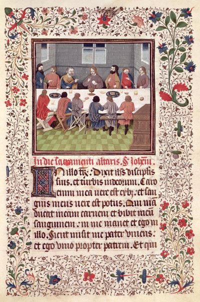 Ms 370 fol.184 Poslední večeře od French School