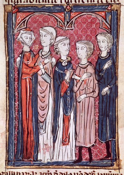 Ms 372 fol. 141 An Engagement, od Decrets de Gratien od French School