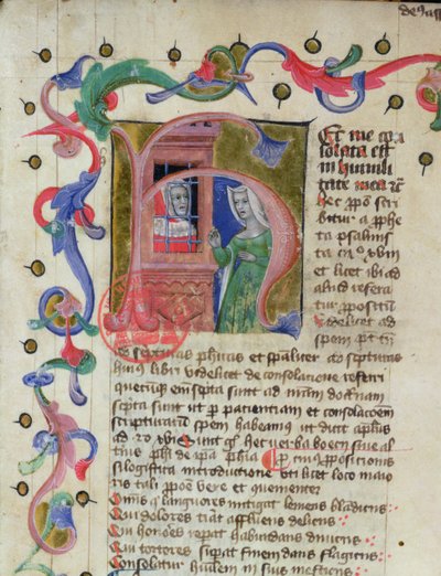 Paní 3859 miniatura filozofa Boethia (cca 480-524) ve vězení od French School