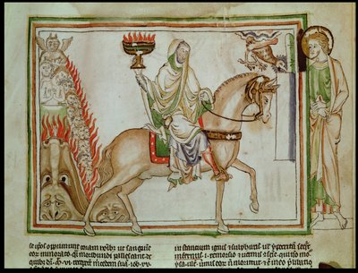 Ms 422 fol.22r Otevření čtvrté pečeti: Smrt na bledém koni od French School