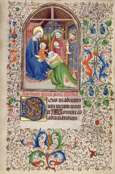 Ms 66 f.52r Klanění tří králů, Amiens od French School