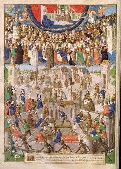 Paní Fr 18 Fol.3v The City of God, z překladu děl svatého Augustina od Raoula de Presles, c.1469-73 od French School