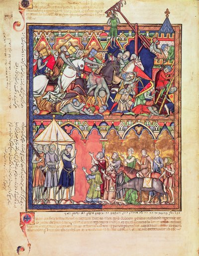 Ms M 638 f.10v Jozue, z Morganovy obrázkové bible, asi 1244-54 od French School