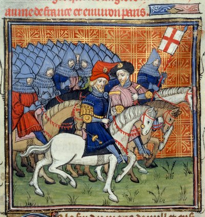 Paní Royal 20 C. VII, f.186 anglická armáda s praporem, z 