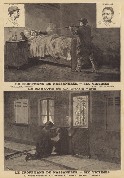 Vražda šestičlenné rodiny v Nassandres vrahem jménem Caillard od French School