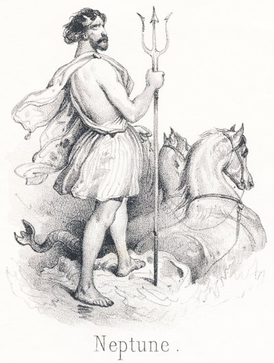 N Neptun: Syn Saturna a Rhee Byl vyhnán z nebe za spiknutí proti Jupiterovi od French School