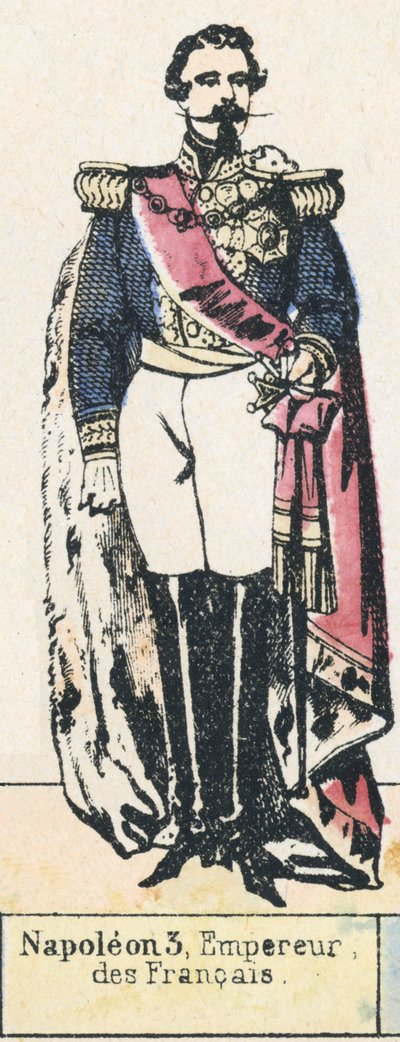Napoleon 3, císař Francouzů (barevná rytina) od French School