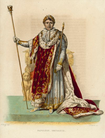 Napoleon Bonaparte (barevná rytina) od French School