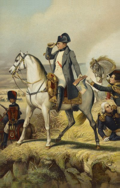 Napoleon I. ve Wagramu (barevná litografie) od French School