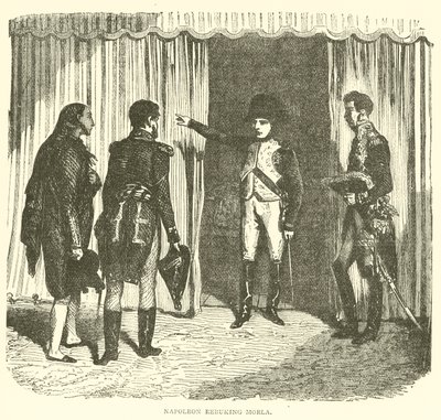Napoleon Rebuking Morla (rytina) od French School