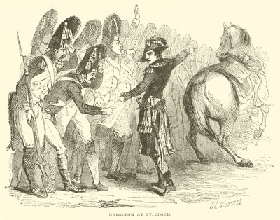 Napoleon v St Cloud (rytina) od French School