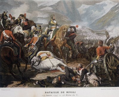 Napoleon v bitvě u Rivoli 14. ledna od French School