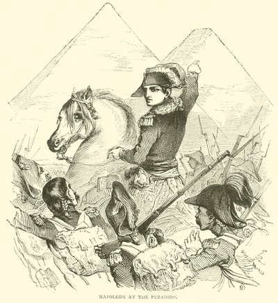 Napoleon u pyramid (rytina) od French School