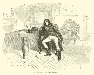 Napoleon ve své pracovně (rytina) od French School