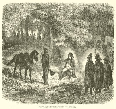 Napoleon v lese Hanau (rytina) od French School